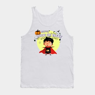 Cute cartoon Happy Halloween.Trick or Treat. Tank Top